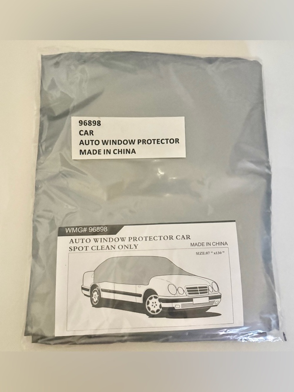 Auto Window Protector Car Cover - Gray